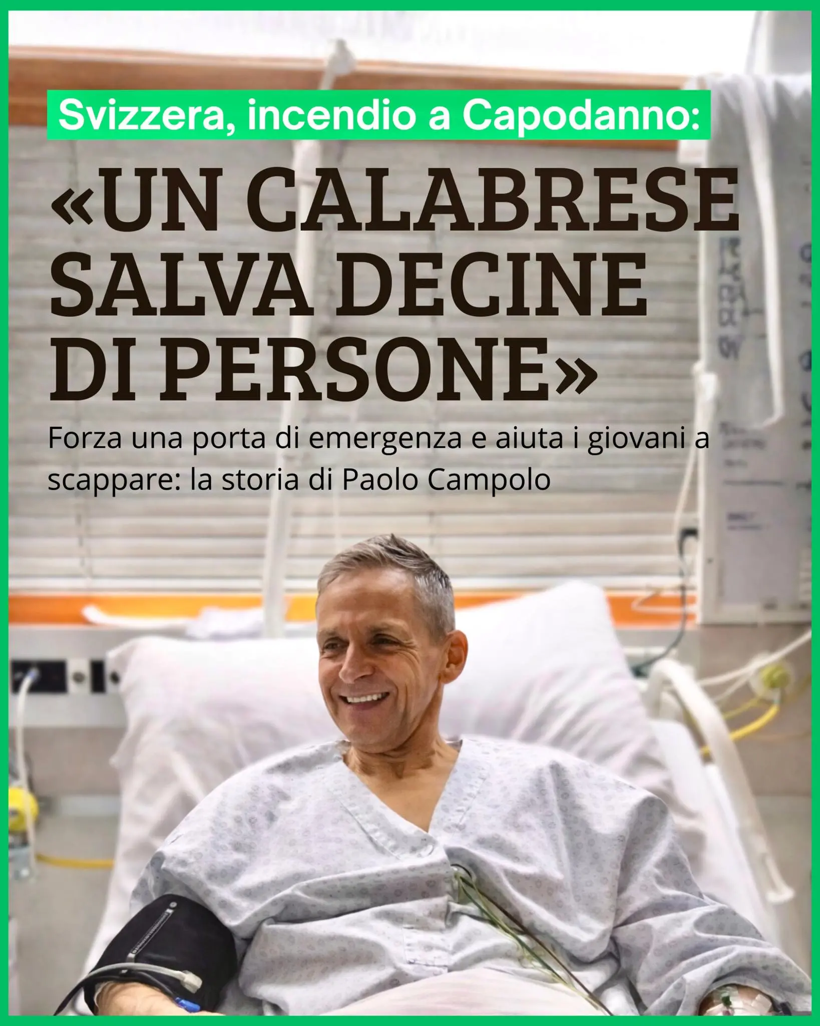 Crans-Montana, incendio nella notte di Capodanno: il plauso del presidente Occhiuto per il gesto di Paolo Campolo\n