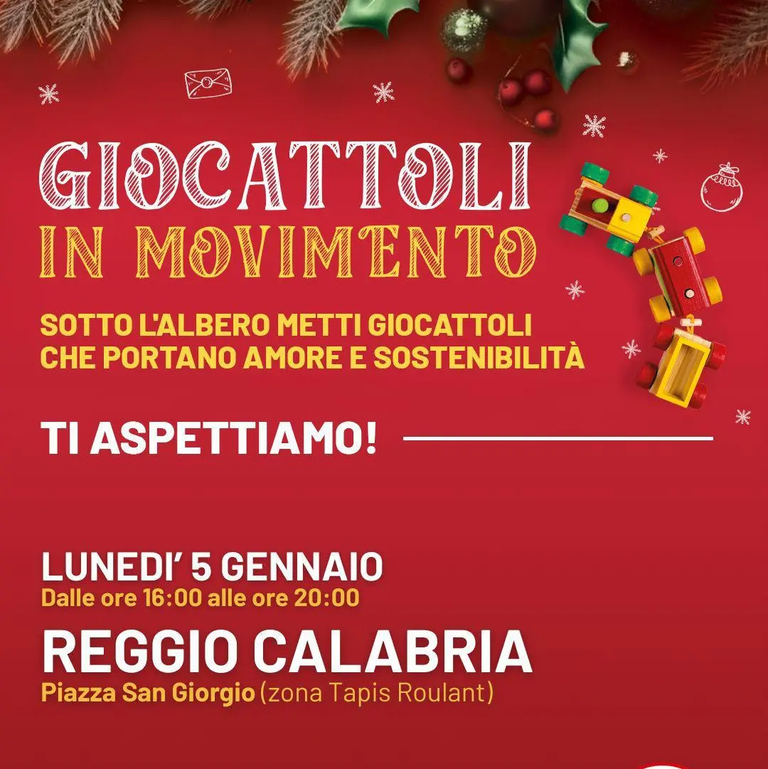 Mancano 48 ore a “Giocattoli in Movimento”: a Reggio Calabria la solidarietà scende in piazza per l’Epifania\n