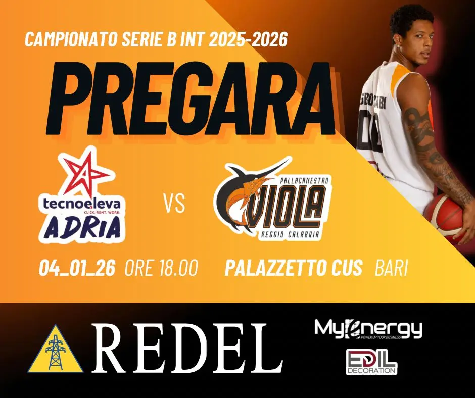 Redel Reggio Calabria, il 2026 si apre a Bari: sfida insidiosa contro l’Adria\n