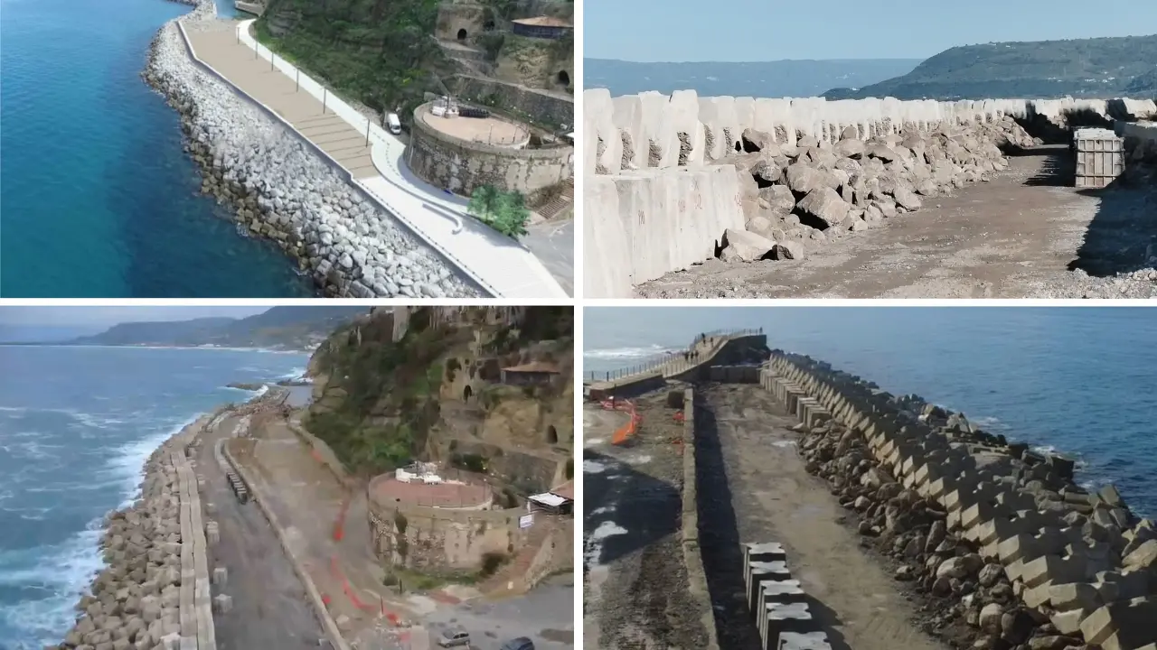 Mare “cancellato” a Pizzo,\u00A0petizione online contro la barriera frangiflutti: «Risultato diverso dal progetto»\n