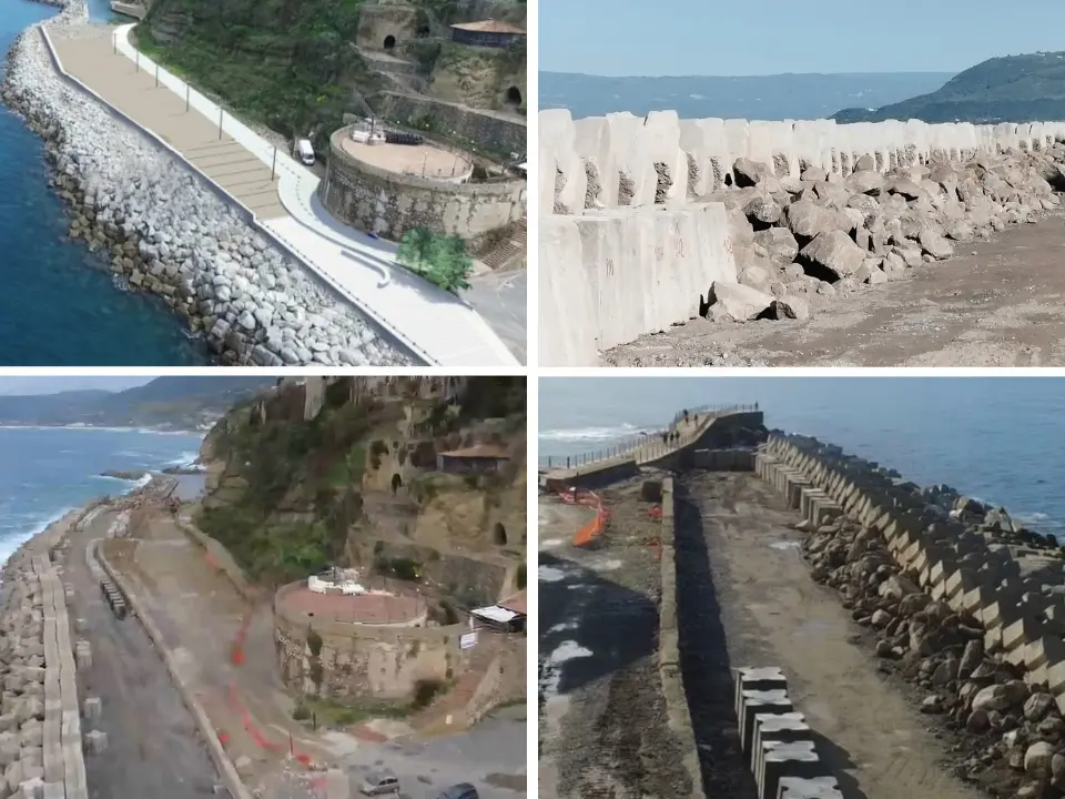 Mare “cancellato” a Pizzo, petizione online contro la barriera frangiflutti: «Risultato diverso dal progetto»