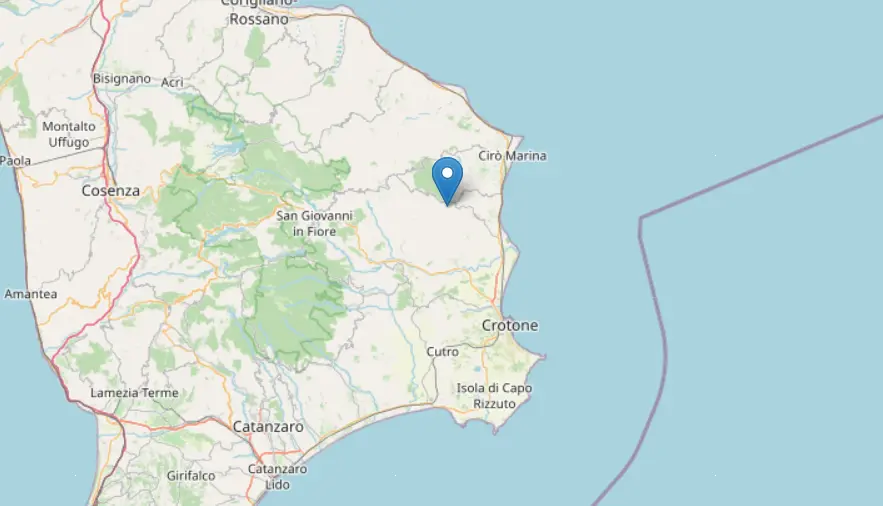 Due scosse di terremoto in Calabria, ecco epicentro e magnitudo\n