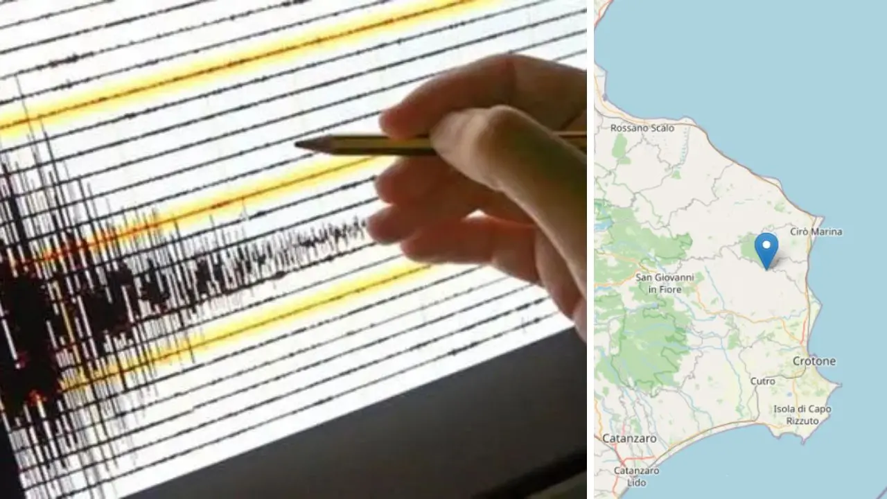 Terremoto nel Crotonese, scossa di magnitudo 3.7: epicentro a San Nicola dell’Alto\n
