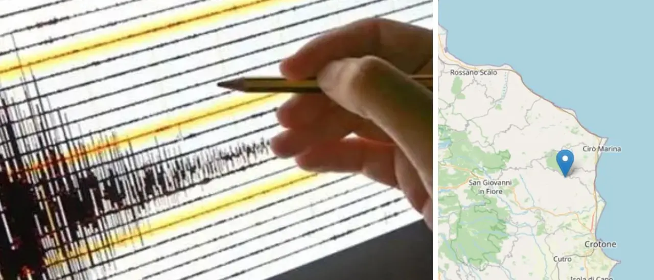Terremoto nel Crotonese, scossa di magnitudo 3.7: epicentro a San Nicola dell’Alto\n