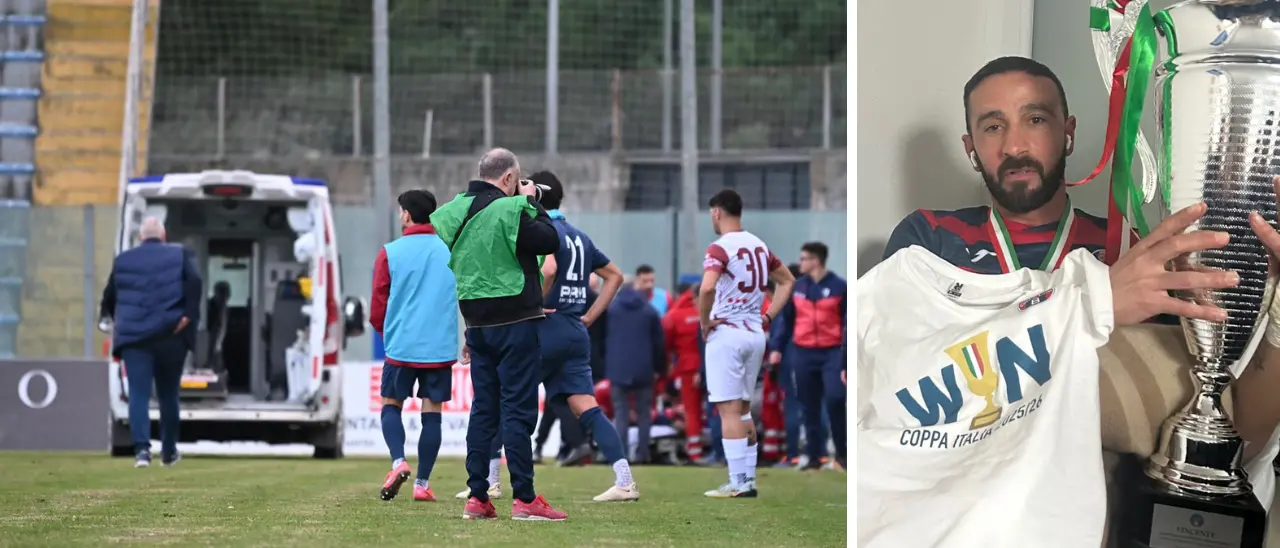 Vibo, paura alla\u00A0finale di Coppa Italia: il difensore Miceli fa gol e poi crolla in campo. Ecco come sta ora\n