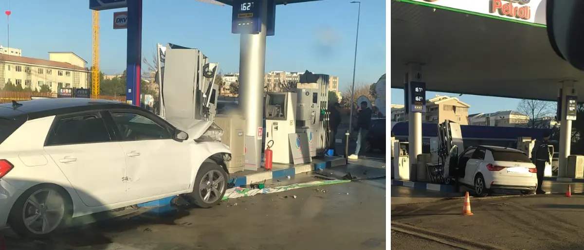 Cosenza, auto si schianta contro un distributore di benzina: quattro feriti\n