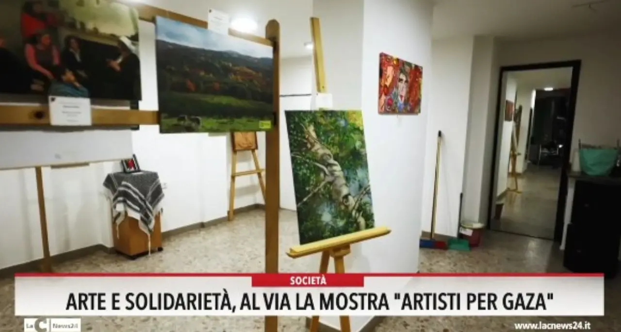 Arte e solidarietà, al via la mostra \"Artisti per Gaza\"
