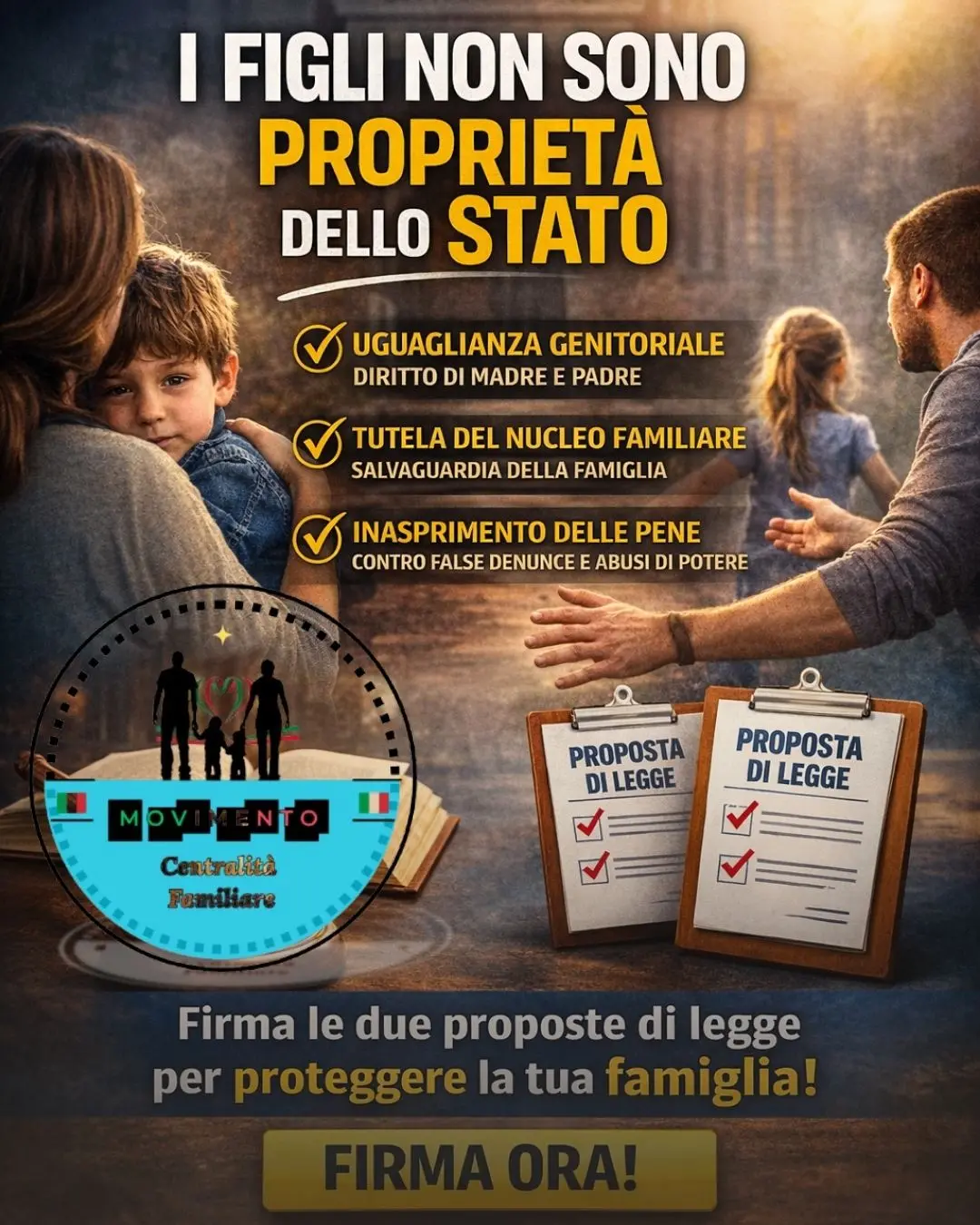Reggio\u00A0città promotrice della tutela della famiglia. Il Movimento Centralità Familiare\u00A0scende in piazza\n