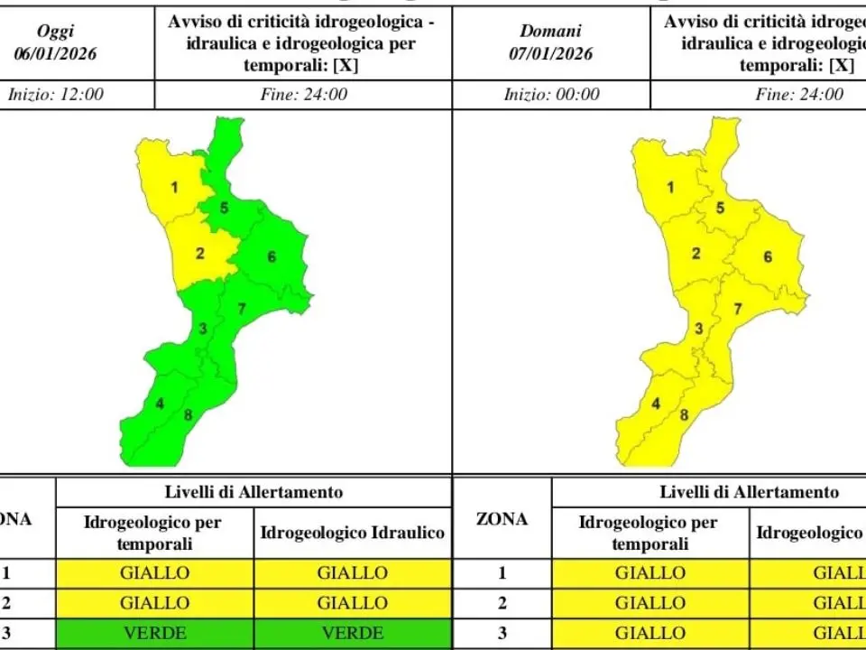 Neve in arrivo, allerta gialla in provincia di Cosenza