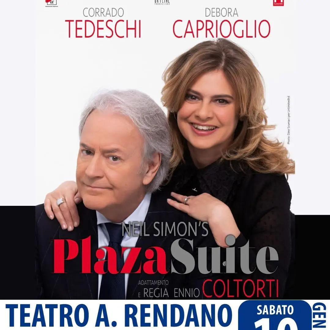 “Plaza Suite” illumina il Rendano: Neil Simon, Tedeschi e Caprioglio protagonisti a Cosenza\n