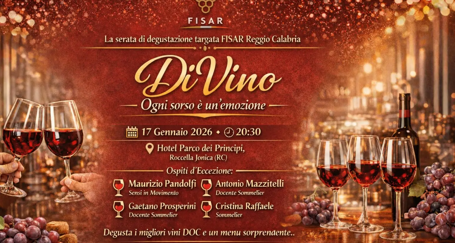 Roccella Jonica,\u00A0cena degustazione all’insegna delle eccellenze enologiche della provincia\n