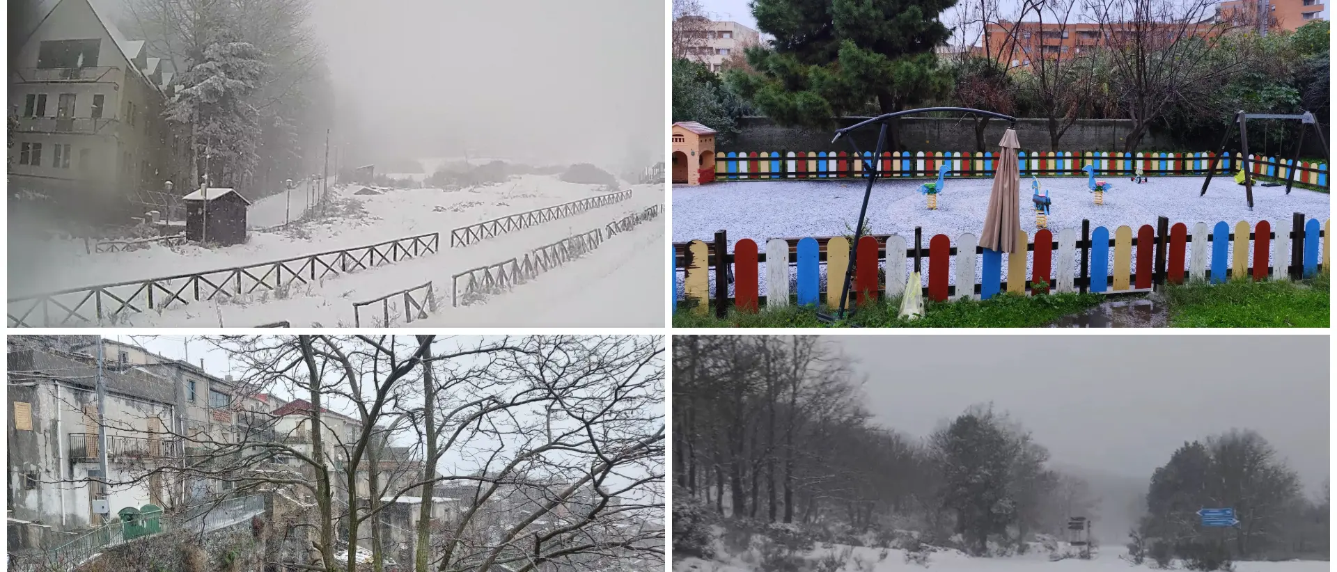 Neve a bassa quota, vento, pioggia e grandine: Reggio e provincia imbiancate. Ecco la situazione attuale\n