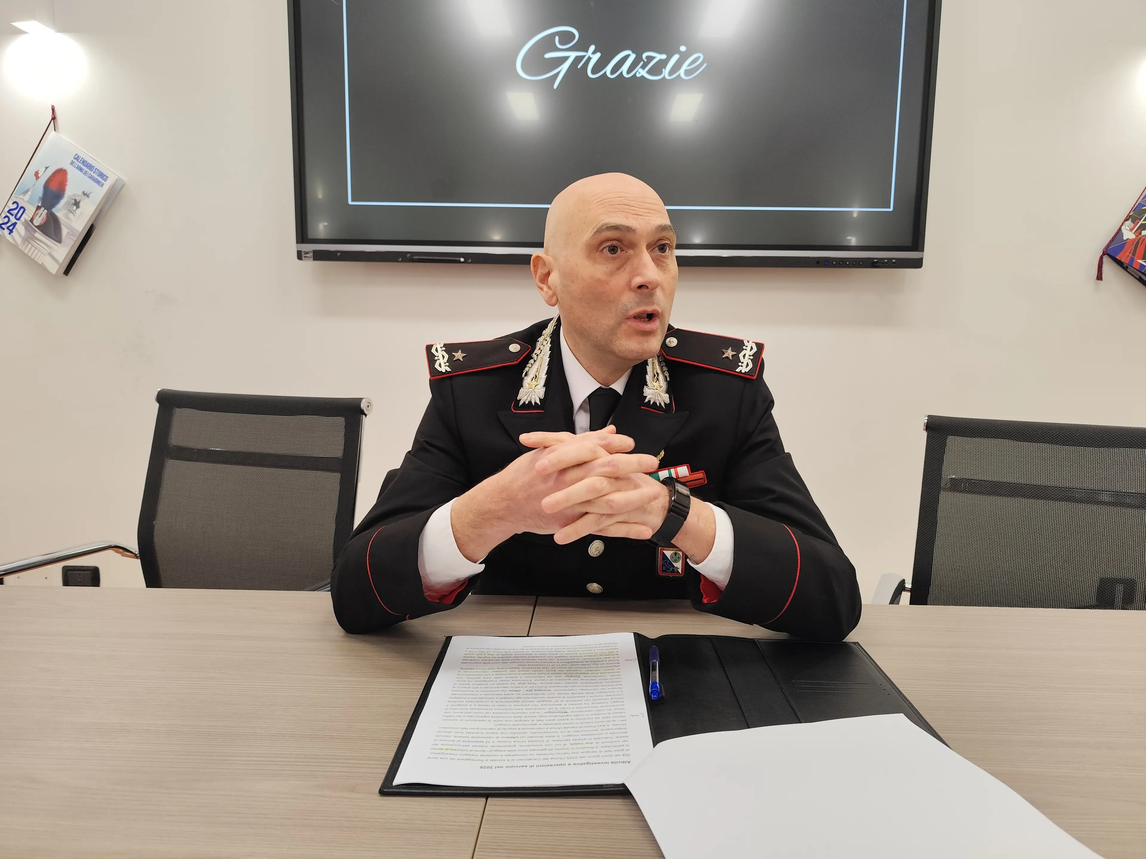 L’impegnativo 2025 dell’Arma dei Carabinieri promosso dal comandate Totaro: «Pagine indelebili nella lotta al crimine»\n