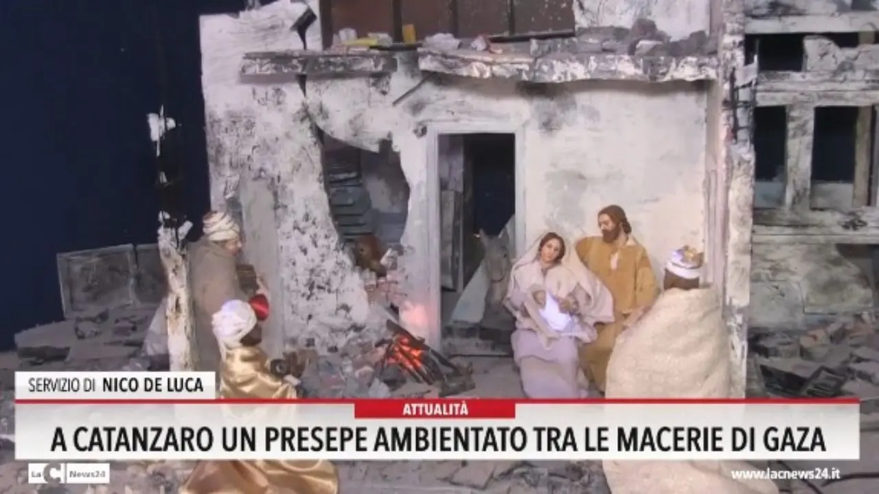 A Catanzaro un presepe ambientato tra le macerie di Gaza