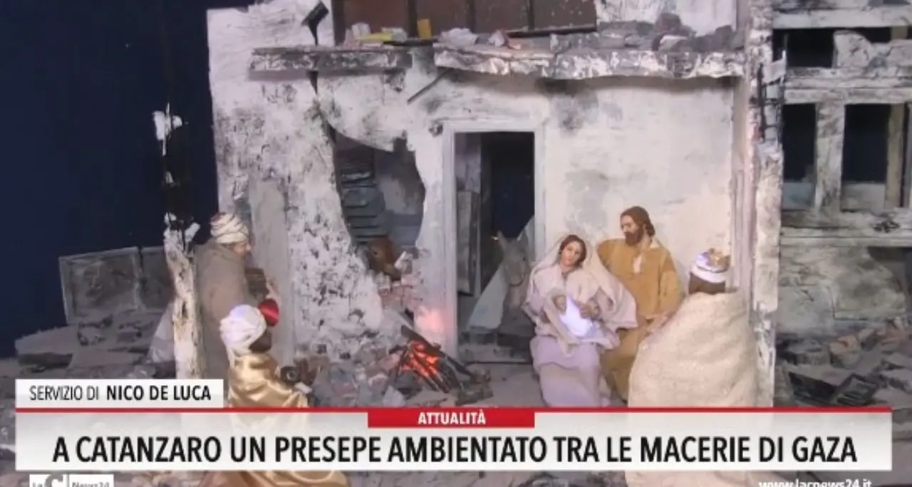 A Catanzaro un presepe ambientato tra le macerie di Gaza