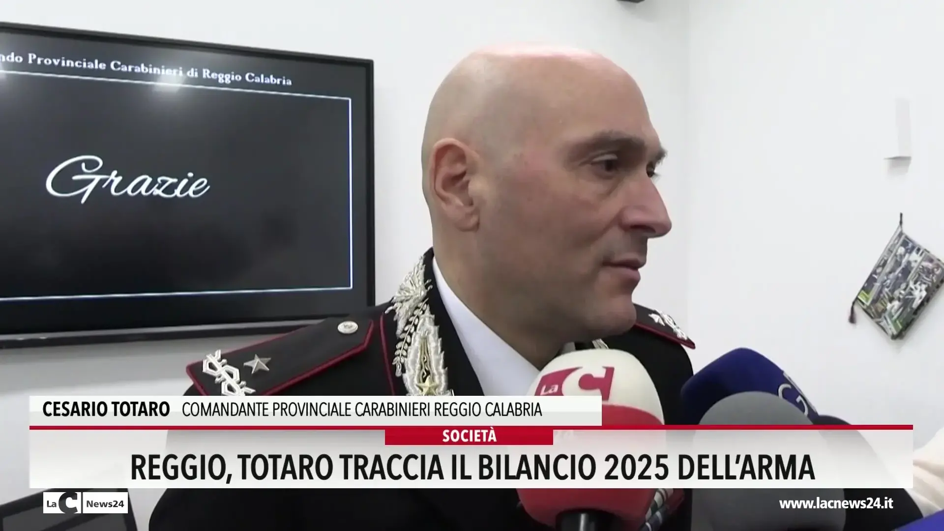 Reggio, Totaro traccia il bilancio 2025 dell'Arma