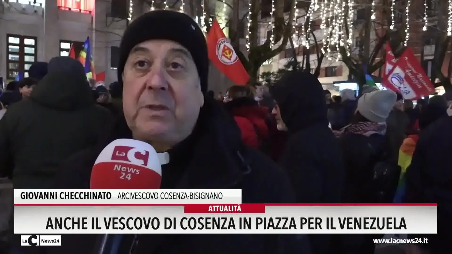 Anche il vescovo di Cosenza in piazza per il Venezuela