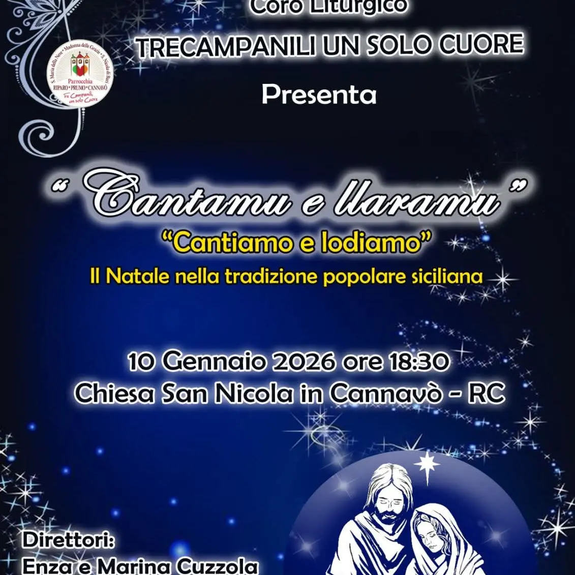 Il Coro liturgico “Tre Campanili, un solo Cuore” in concerto: il Natale nella tradizione popolare siciliana a Cannavò\n