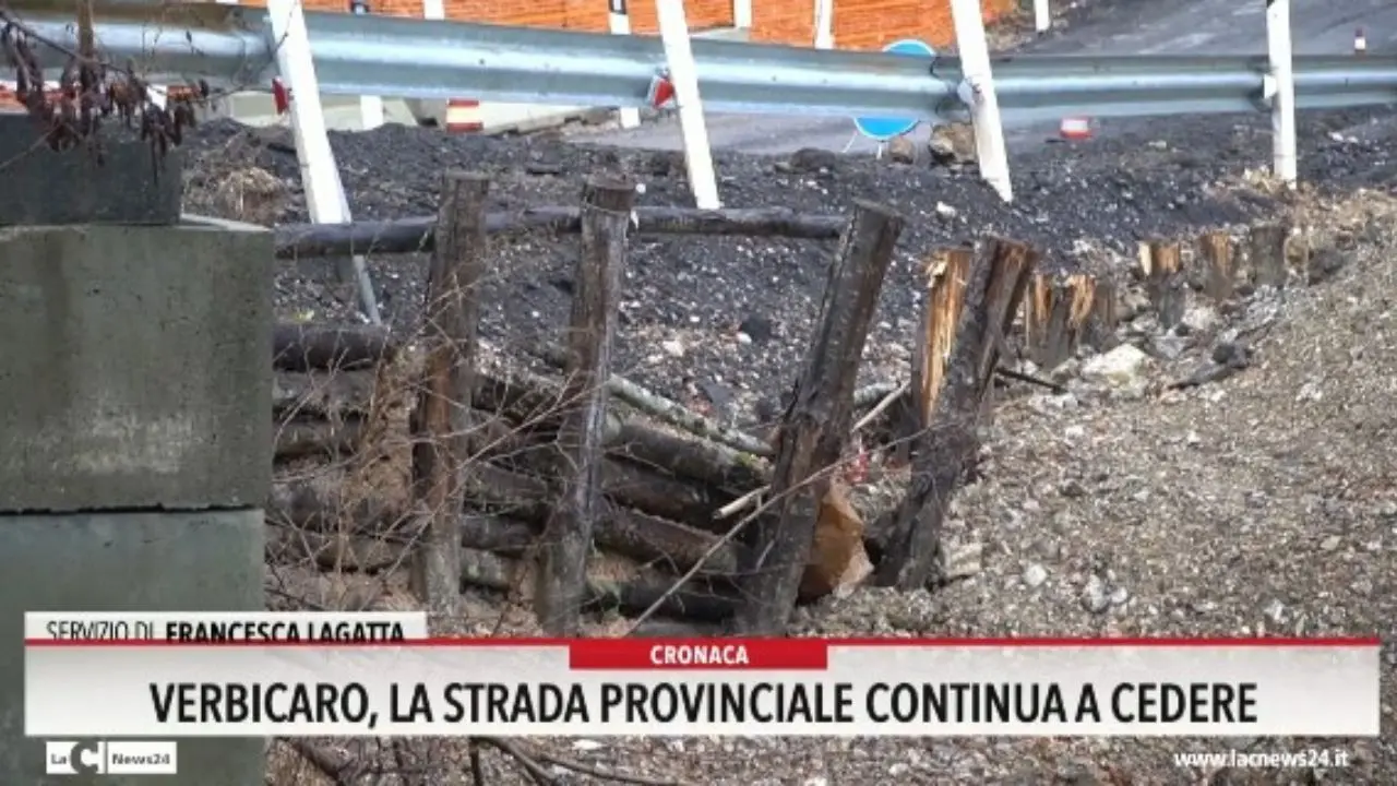 Verbicaro, la strada provinciale continua a cedere