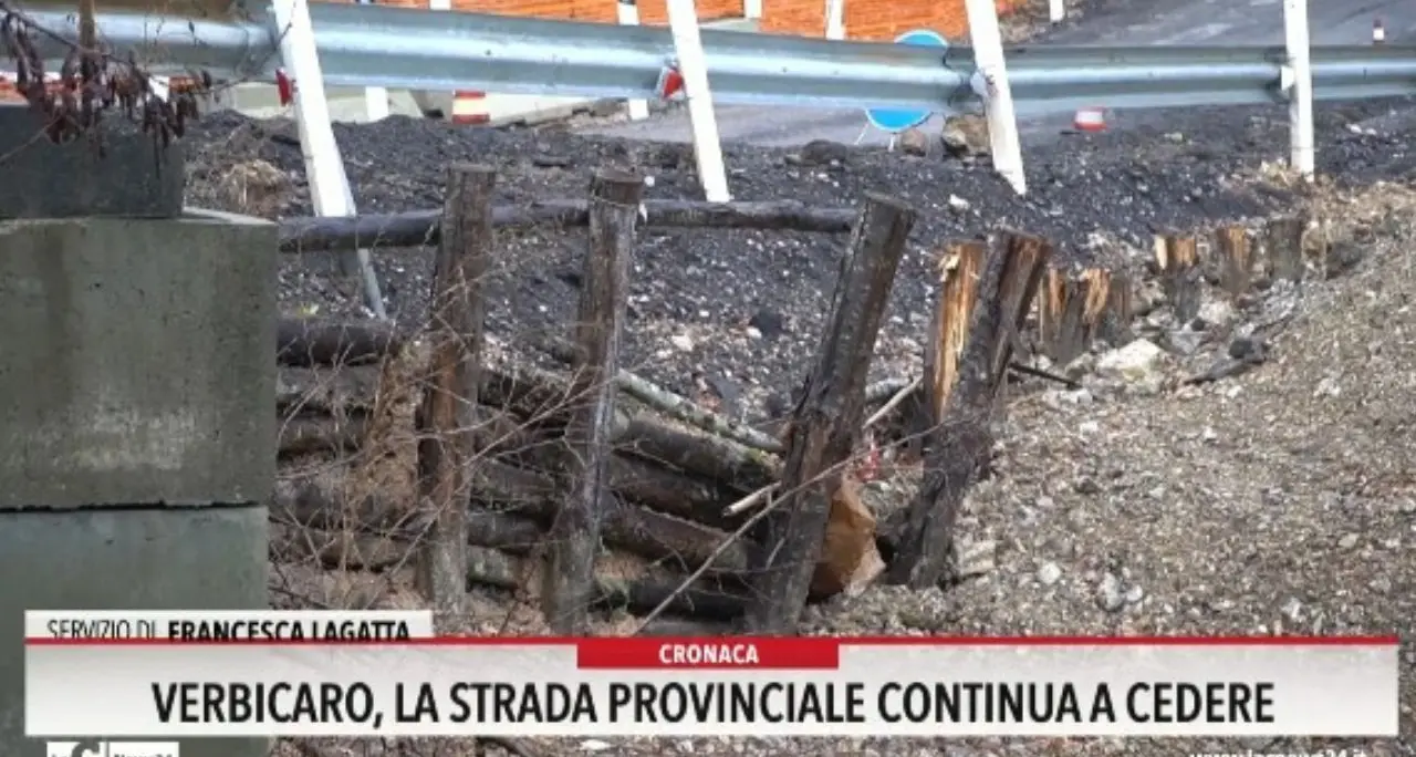 Verbicaro, la strada provinciale continua a cedere