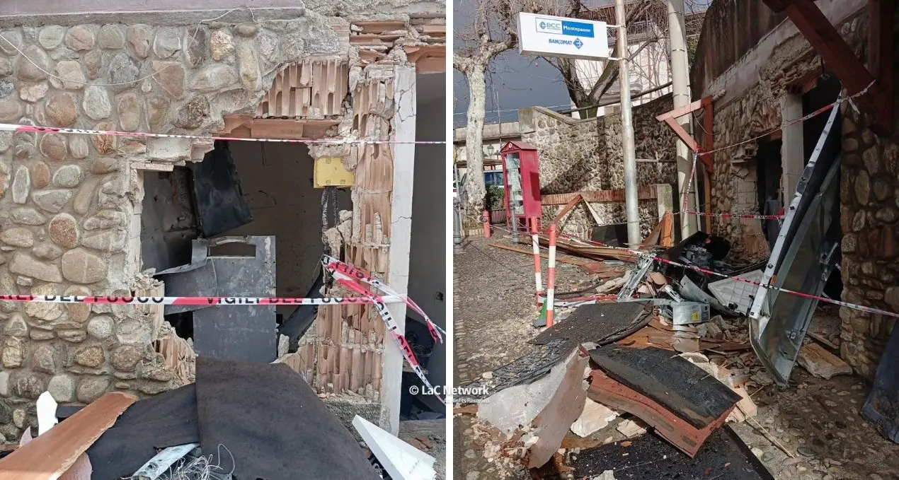 Nuovo assalto con esplosivo a un bancomat calabrese, colpo alla Bcc di Vallefiorita: è emergenza\n