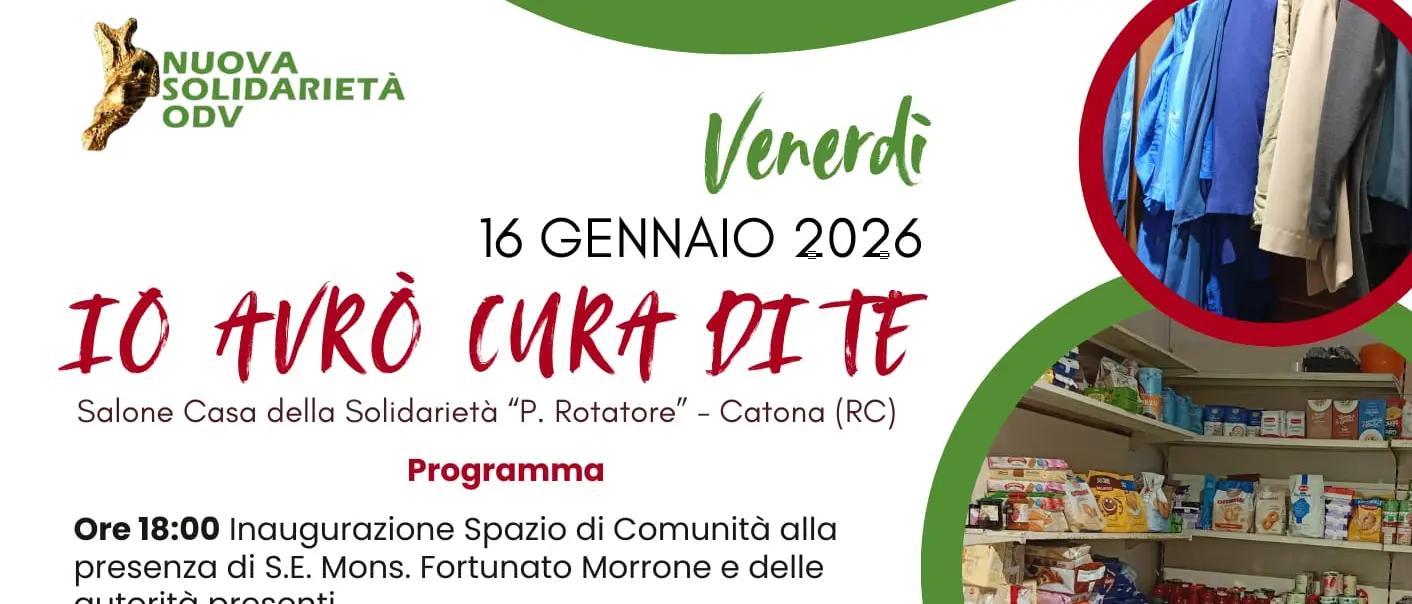 Reggio, Nuova Solidarietà inaugura un nuovo spazio di comunità\n