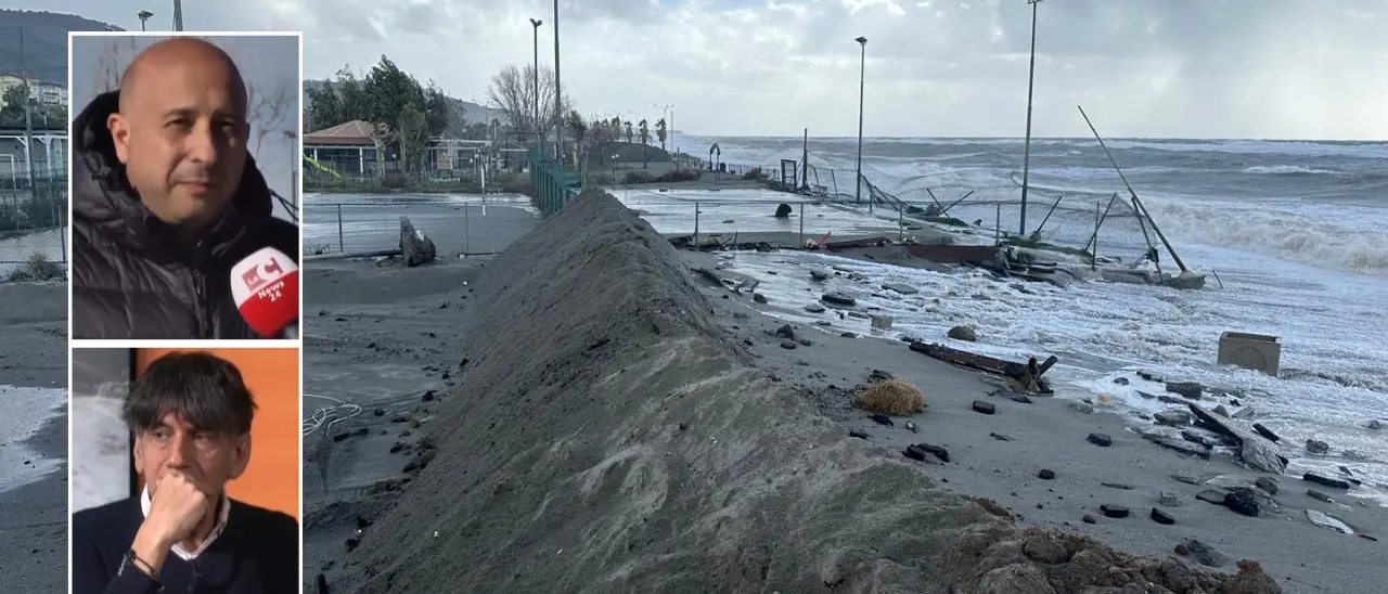 Nocera Terinese, il mare avanza e distrugge tutto: promesse, allarmi e l’attesa delle barriere\n