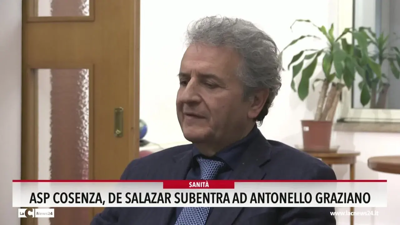 Asp Cosenza, De Salazar subentra ad Antonello Graziano