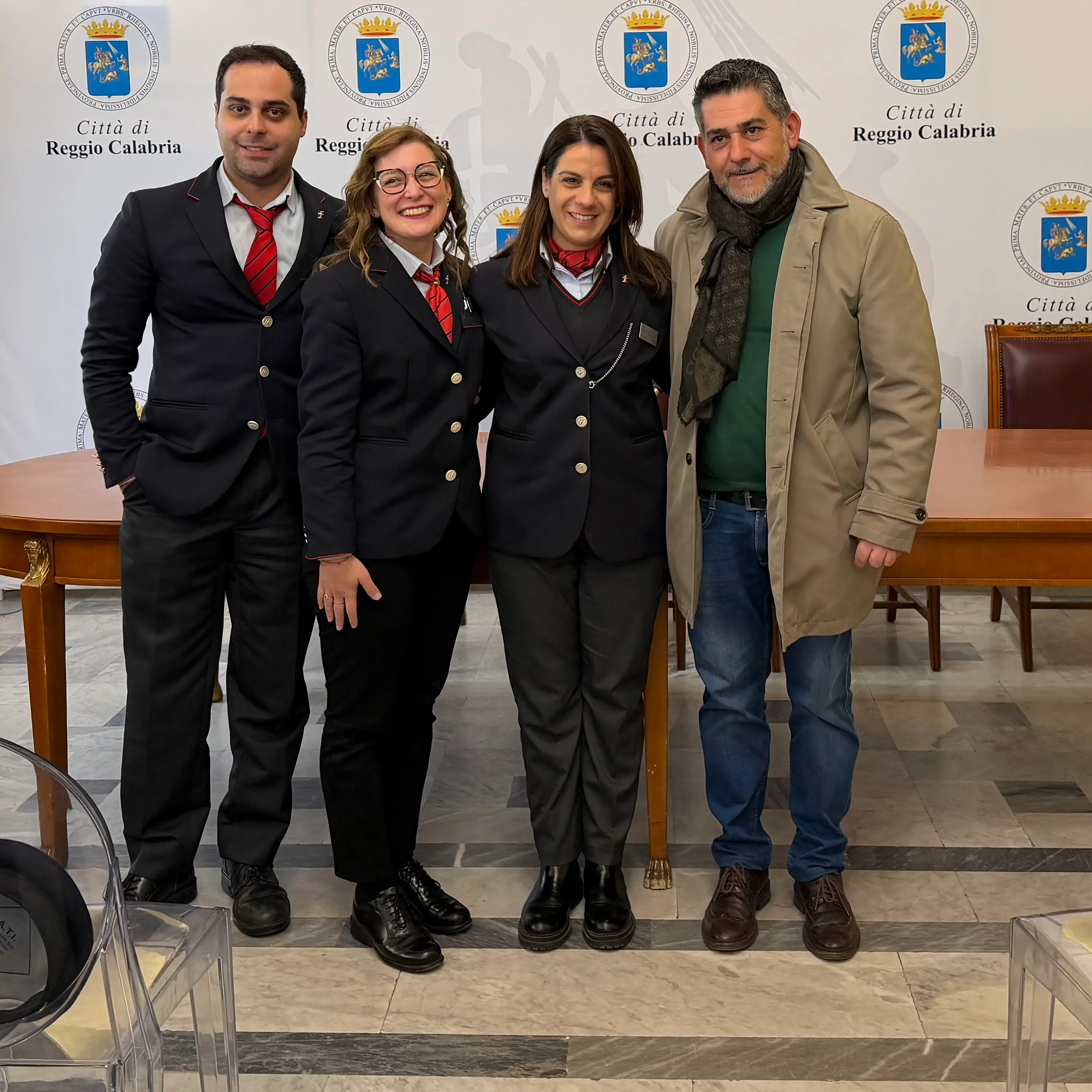 Reggio, cerimonia di giuramento a Palazzo San Giorgio per tre nuovi capitreno\n