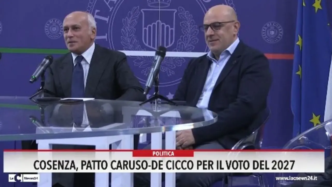 Cosenza patto Caruso-De Cicco per il voto del 2027