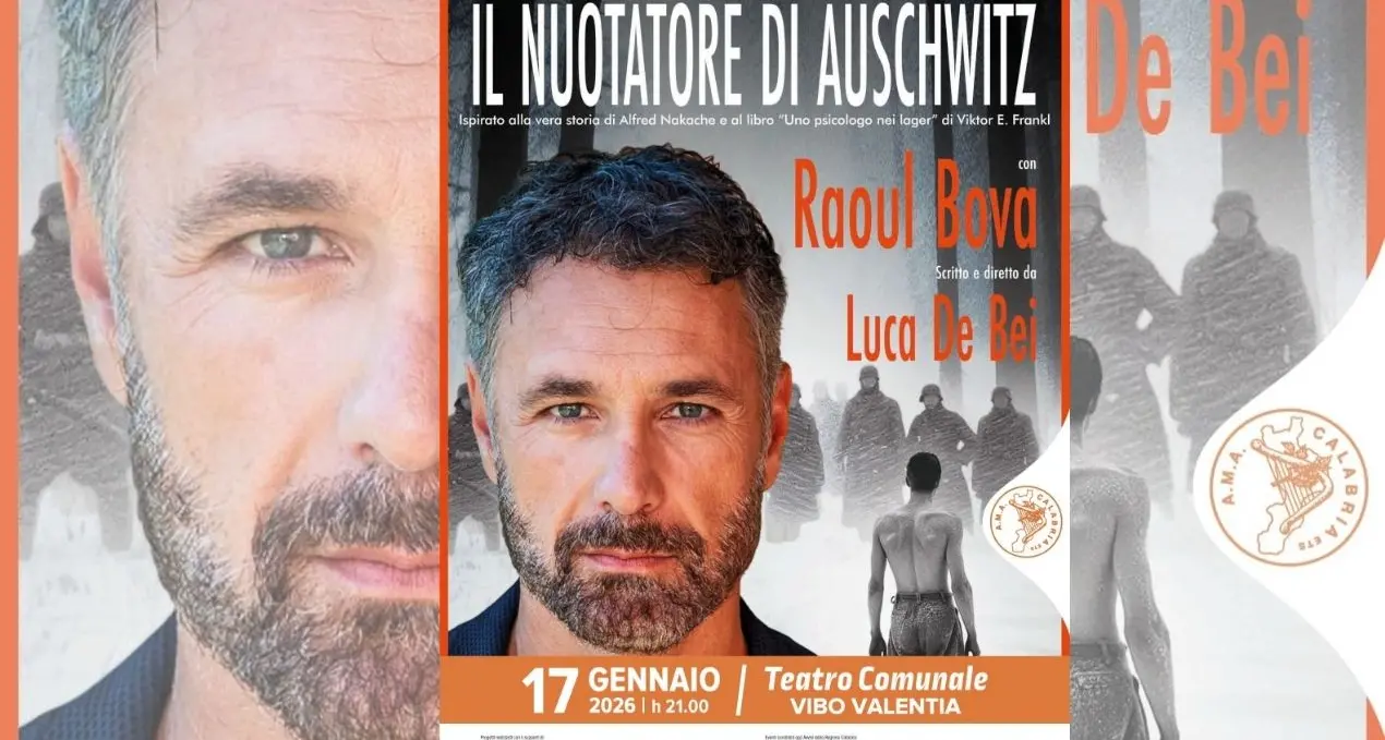 Al Teatro di Vibo arriva Il nuotatore di Auschwitz: la storia vera di Alfred Nakache raccontata da Raul Bova\n