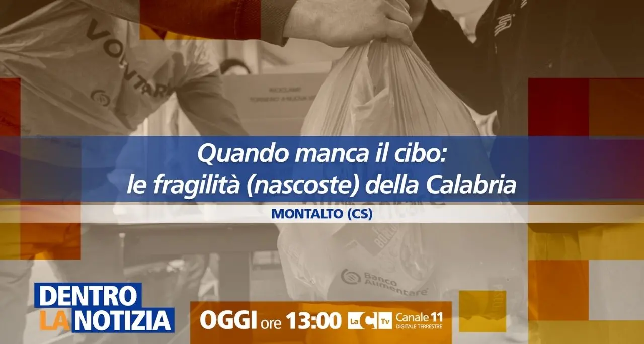 Il volto solidale della Calabria, l’impegno del Banco Alimentare contro la povertà: oggi a Dentro la Notizia\n