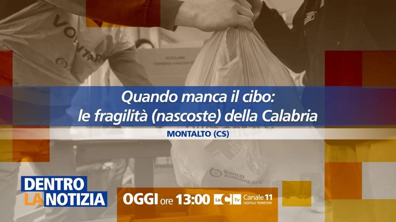 Il volto solidale della Calabria, l’impegno del Banco Alimentare contro la povertà: oggi a Dentro la Notizia\n