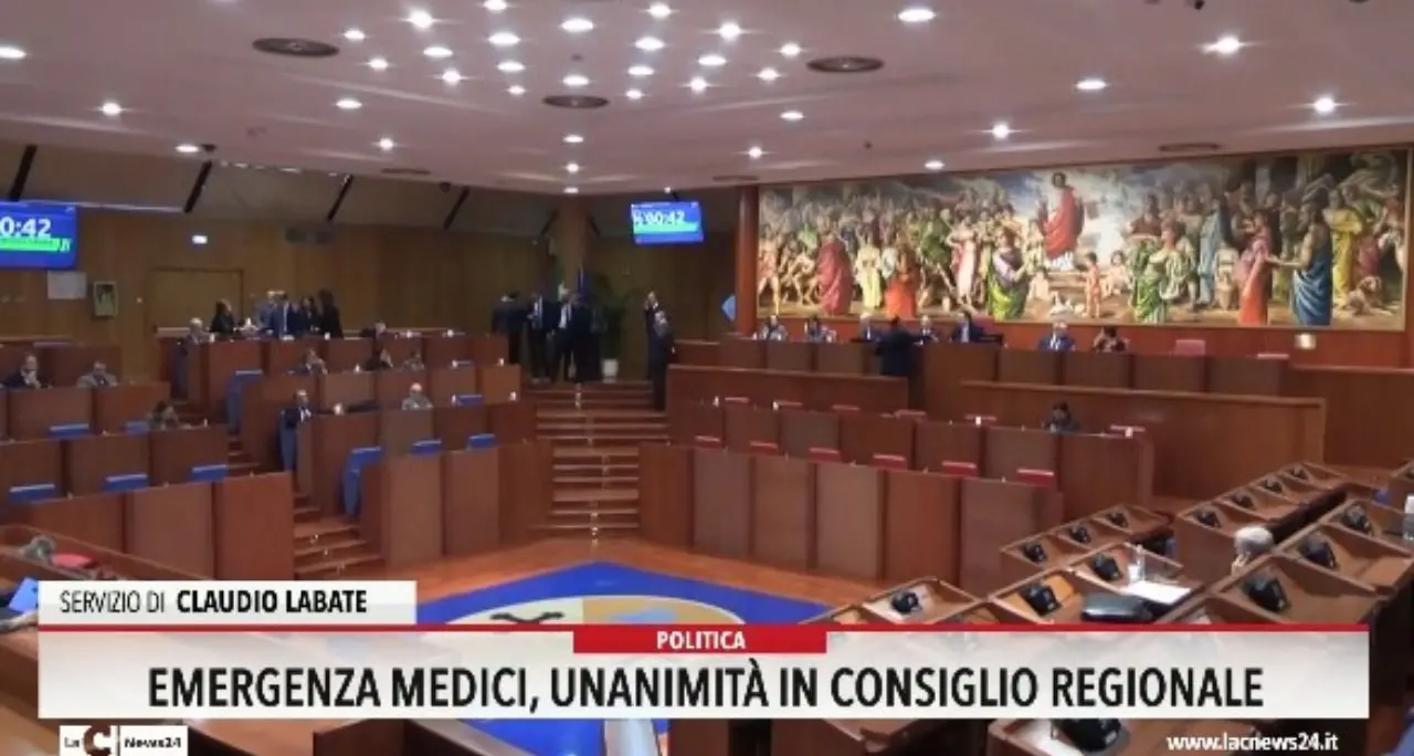 Emergenza medici, unanimità in Consiglio regionale