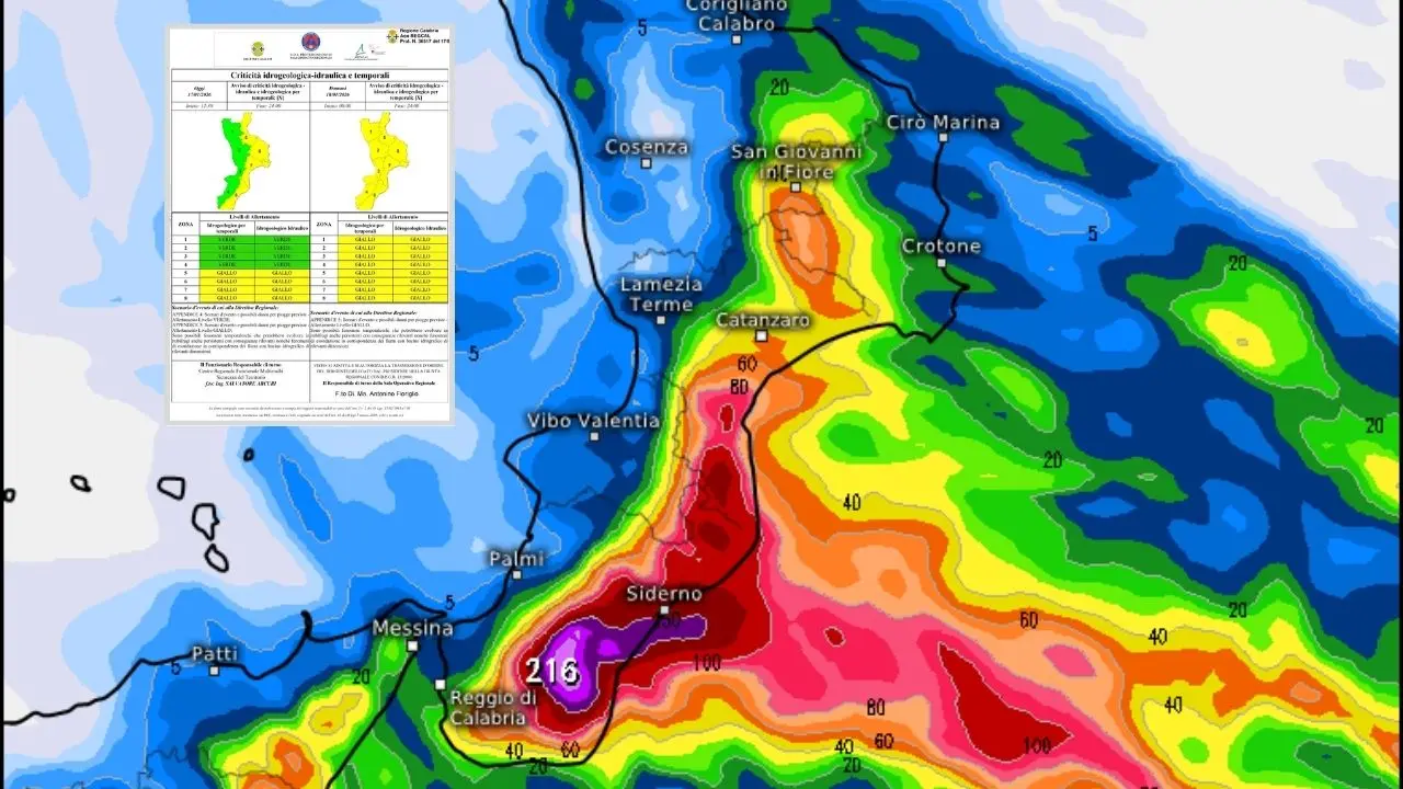 Calabria, il ciclone è alle porte: lo scirocco porterà temporali da domenica e la Protezione civile emette l’allerta gialla\n