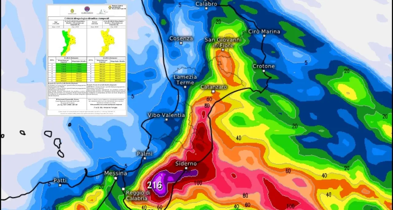 Calabria, il ciclone è alle porte: lo scirocco porterà temporali da domenica e la Protezione civile emette l’allerta gialla\n