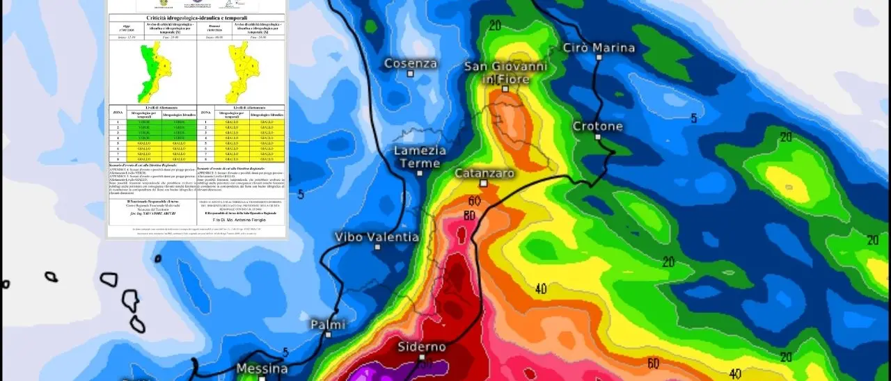 Calabria, il ciclone è alle porte: lo scirocco porterà temporali da domenica e la Protezione civile emette l’allerta gialla\n