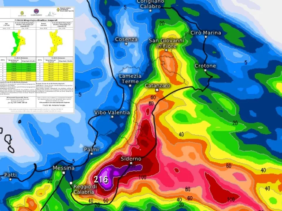Calabria, il ciclone è alle porte: lo scirocco porterà temporali da domenica e la Protezione civile emette l’allerta gialla