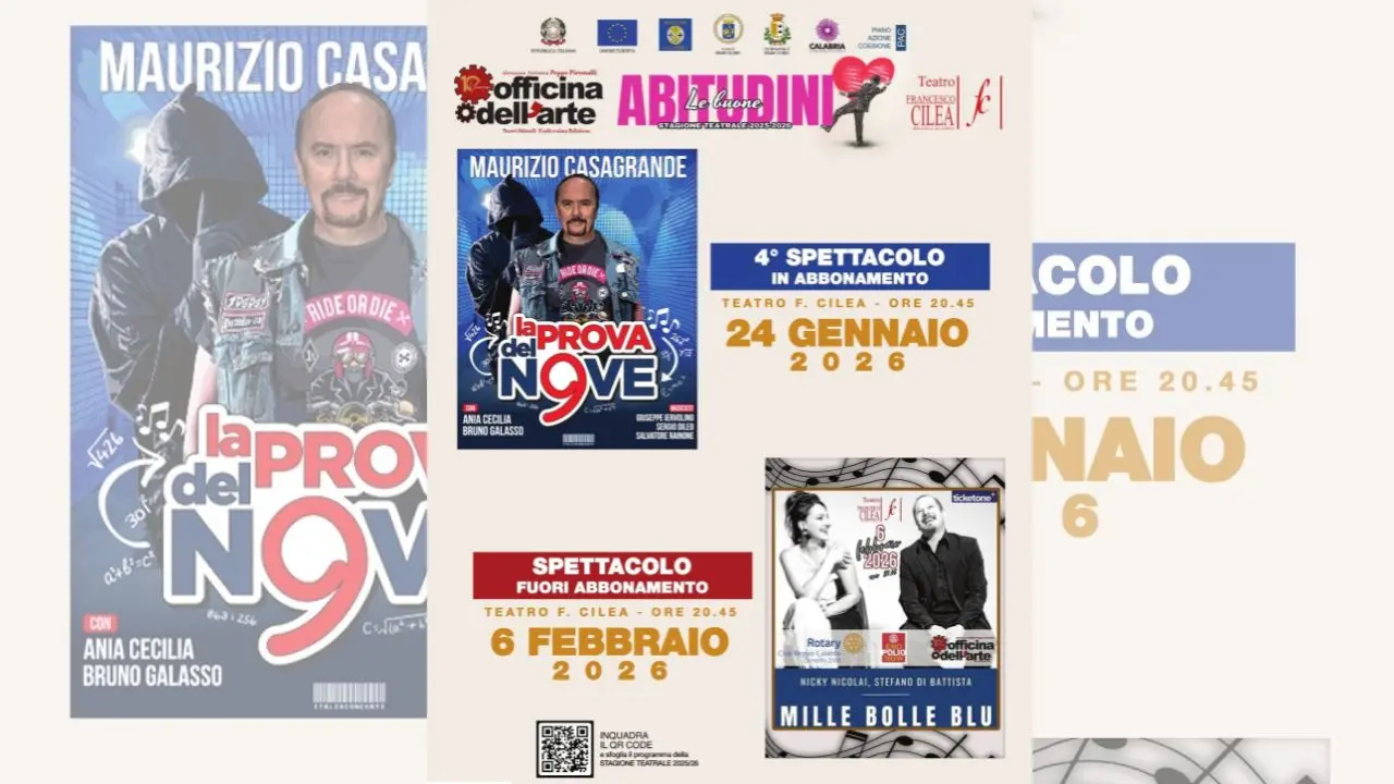 Maurizio Casagrande e grandi nomi della musica al Teatro Cilea: spettacolo e solidarietà a Reggio Calabria\n