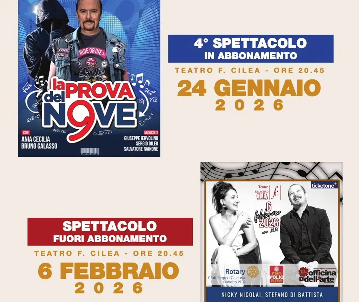 Maurizio Casagrande e grandi nomi della musica al teatro Cilea di Reggio Calabria\n