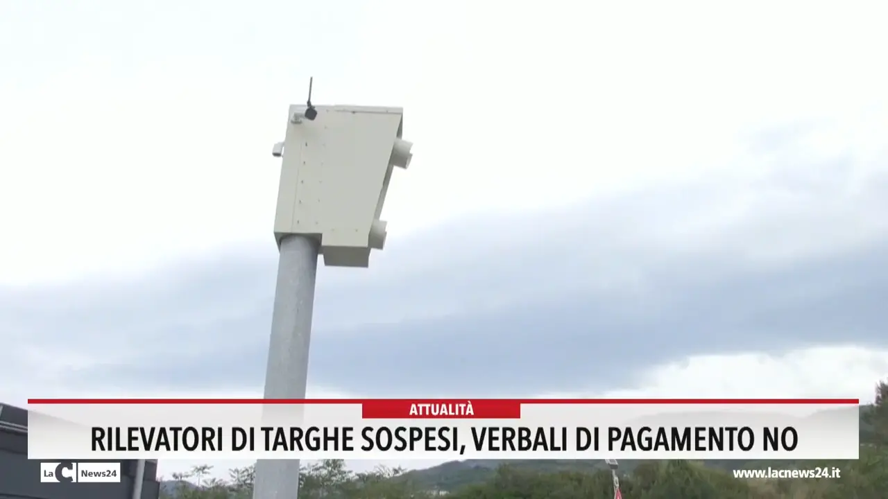 Rilevatori di targhe sospesi, verbali di pagamento no