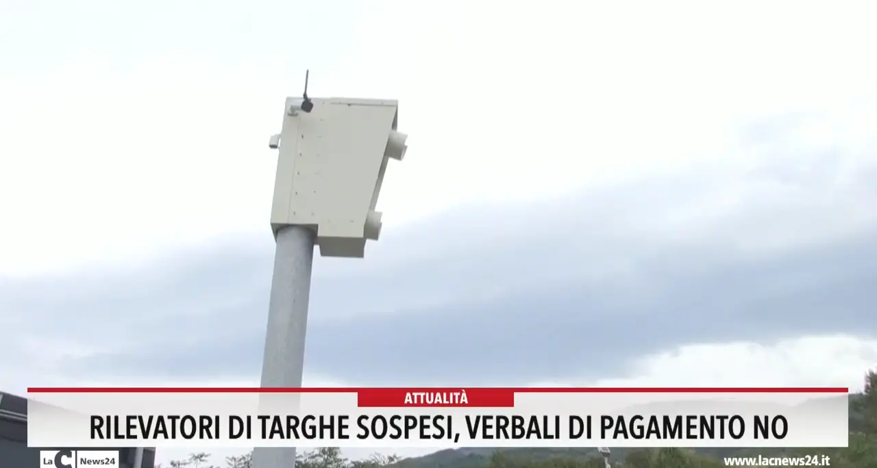Rilevatori di targhe sospesi, verbali di pagamento no