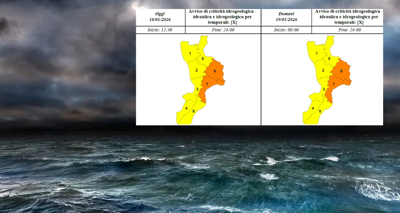 Il ciclone sta arrivando, Calabria jonica la più colpita dal maltempo: allerta arancione oggi e domani\n