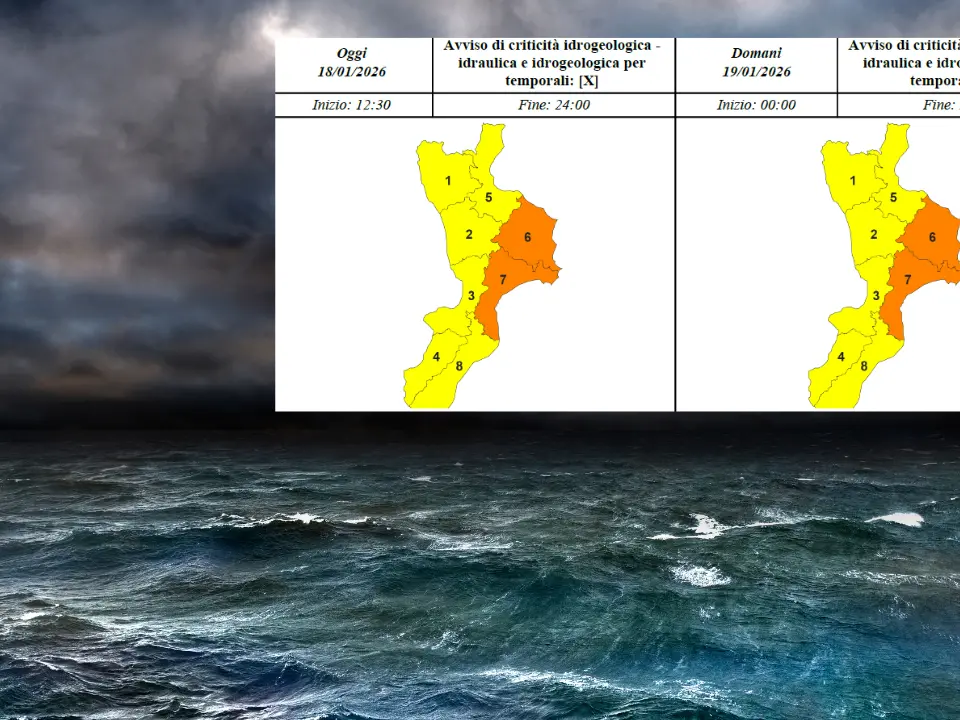 Il ciclone sta arrivando, Calabria jonica la più colpita dal maltempo: allerta arancione oggi e domani