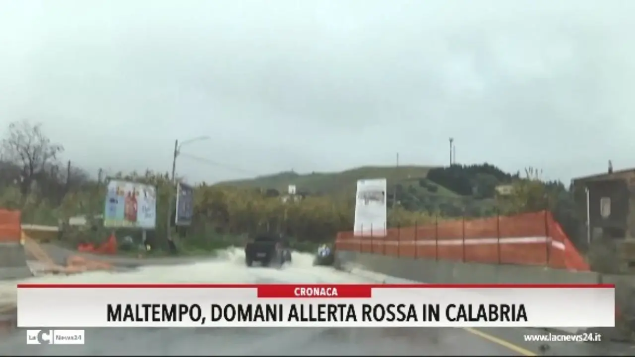 Maltempo, domani allerta rossa in Calabria