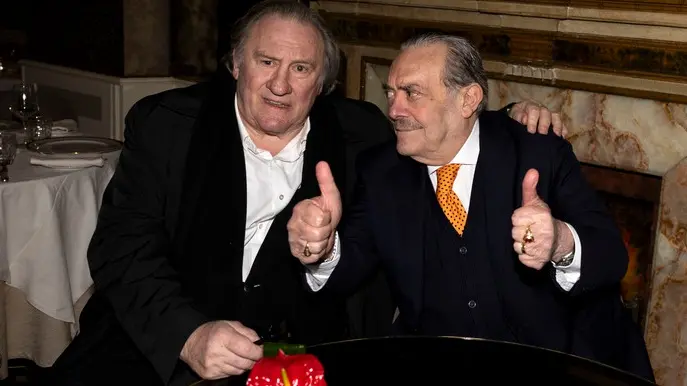 Gerard Depardieu e Rino Barillari , Ansa