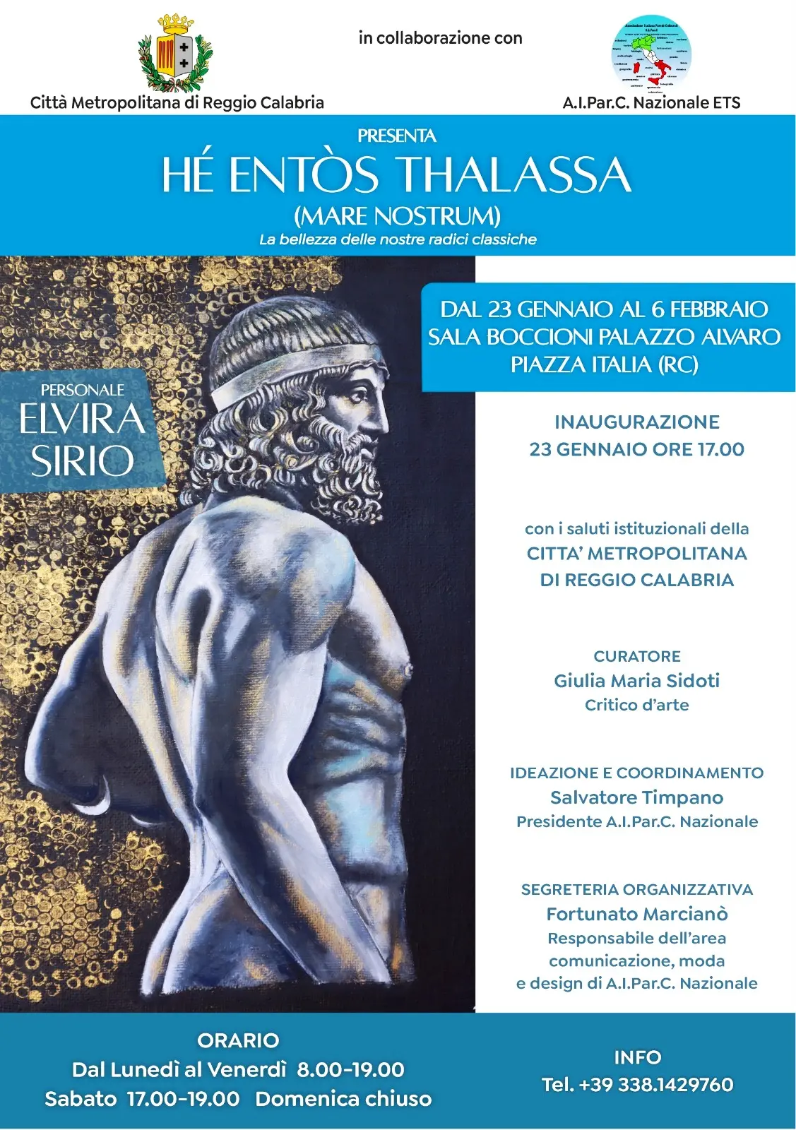 Reggio,\u00A0inaugurazione della mostra personale dell’artista\u00A0Elvira Sirio\n