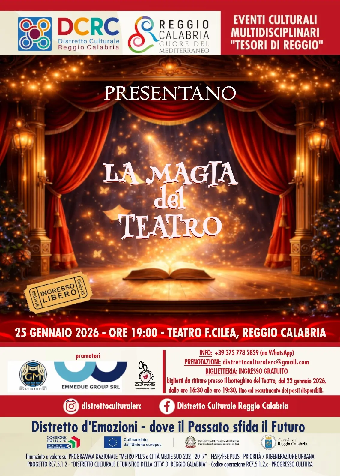 DiStretto d’Emozioni accende il teatro Cilea di teatro e danza\n