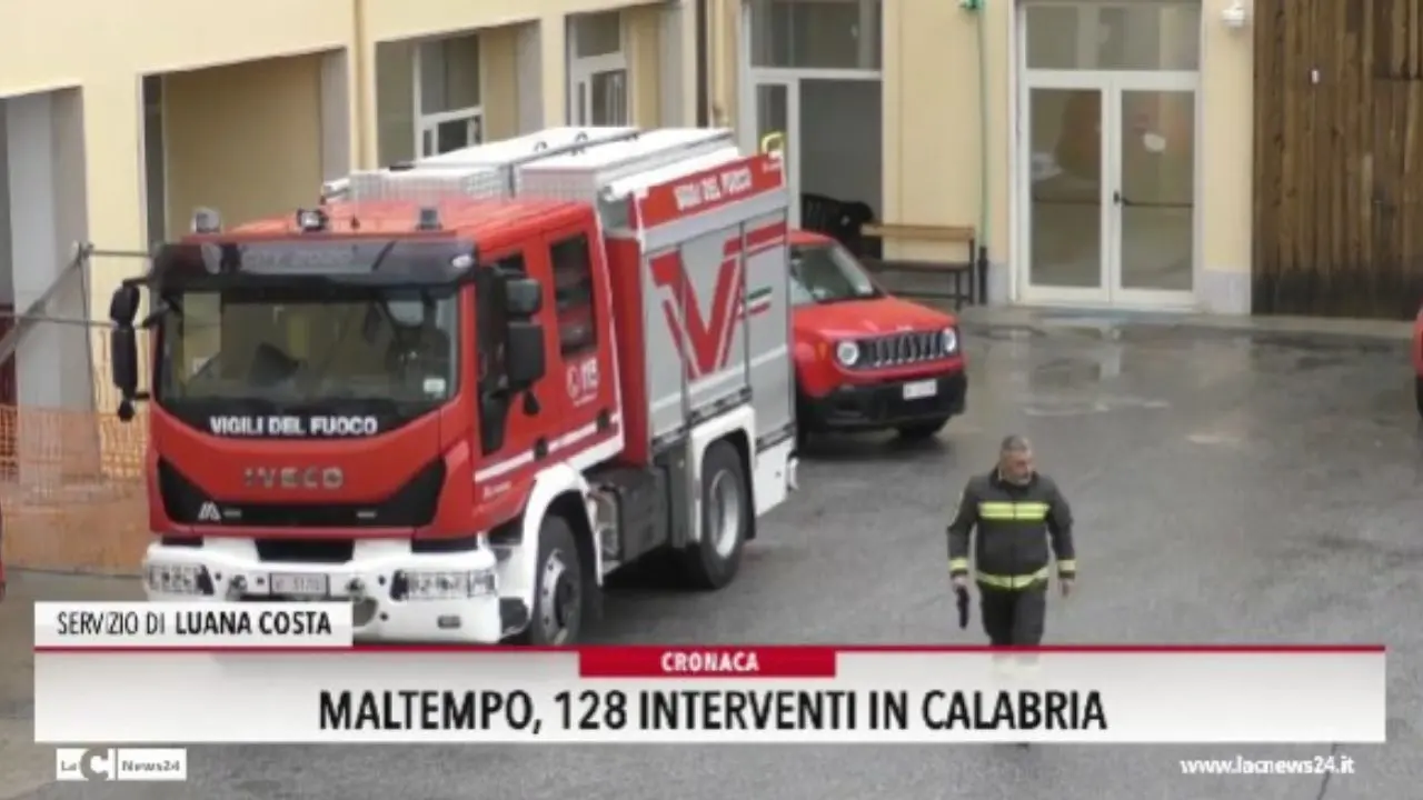 Maltempo, 128 interventi in Calabria