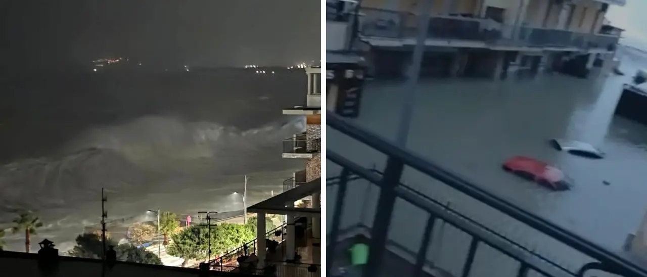 La furia del ciclone Harry si abbatte su Catanzaro, mare in tempesta e onde altissime: sott’acqua il quartiere Lido\u00A0–\u00A0VIDEO\n\n\n